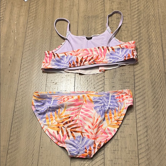 Wonder Nation Colorful Leaf Print Kids Bikini - Picture 3 of 3